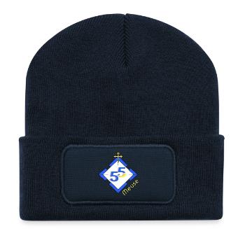 Meuse - Recycled Patch Beanie - french navy - Front