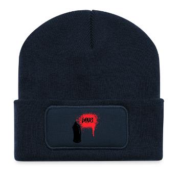 Zeichnen Graffiti Funky Spraydose Strassenkunst - Recycelte Patch Beanie - French Navy - Vorne