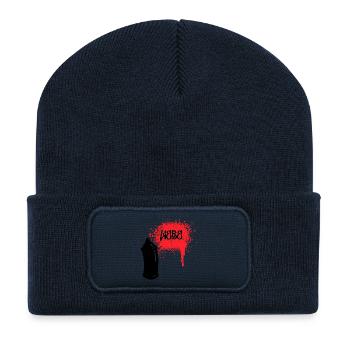 Spray Can Street Art Wildstyle Graffiti Art - Recycled Patch Beanie - french navy - Front