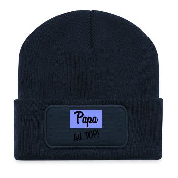 DAD AT THE TOP - Recycled Patch Beanie - french navy - Front