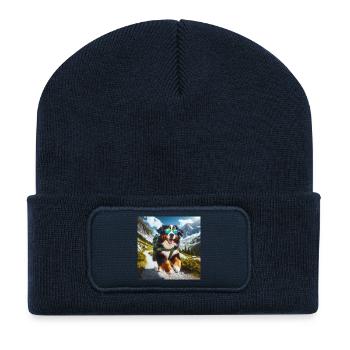 Berner Sennenhund - Recycelte Patch Beanie - French Navy - Vorne