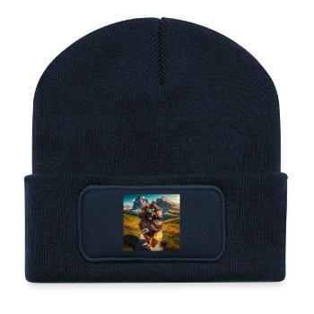 L’art de Leonberg - Beanie recyclé à patch - bleu marine - Devant
