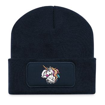 Unicorn Love - Recycled Patch Beanie - french navy - Front