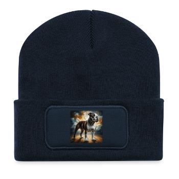 Bulldogge - Recycelte Patch Beanie - French Navy - Vorne