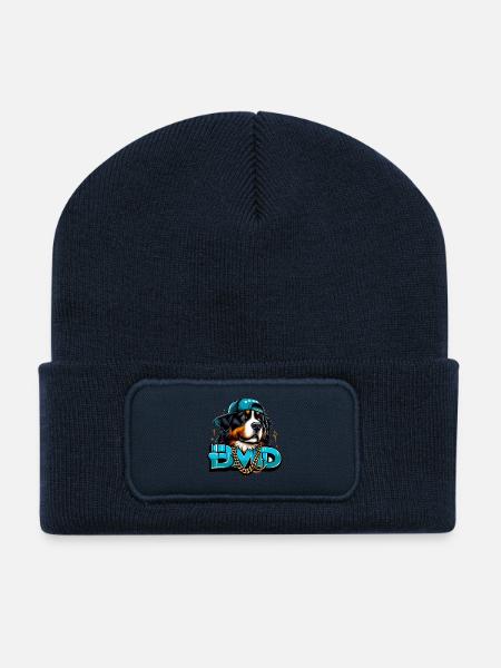 Bouvier bernois - Beanie recyclé à patch - bleu marine