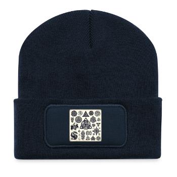 Keltische Symbole - Recycelte Patch Beanie - French Navy - Vorne