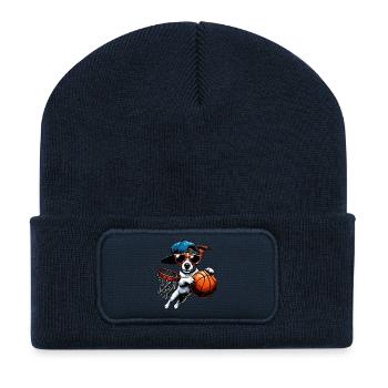 Jack Russell Basketball Sunglasses Cap Design - Recycled Patch Beanie - french navy - Front