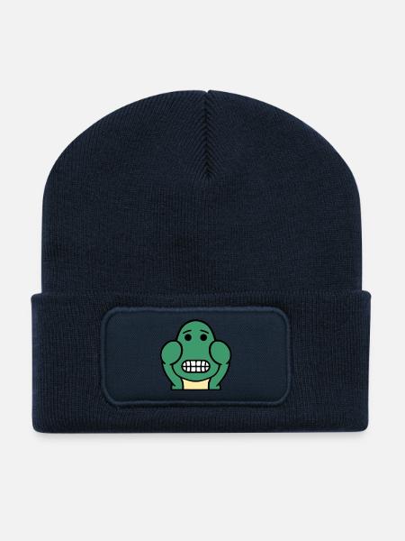 Dolly Grin - Beanie recyclé à patch - bleu marine