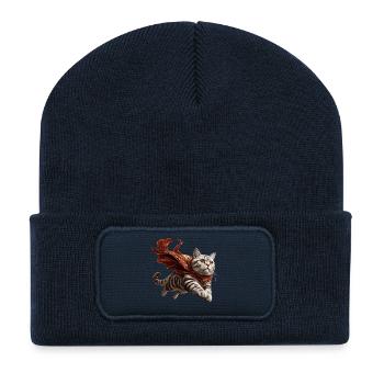 Super Cat British Shorthair BKH Tabby - Recycled Patch Beanie - french navy - Front