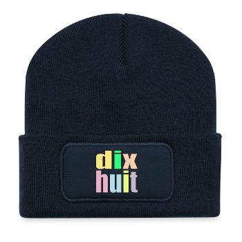 Achtzehn - 18. Geburtstag - 18 Jahre - Zahl 18 - Recycelte Patch Beanie - French Navy - Vorne