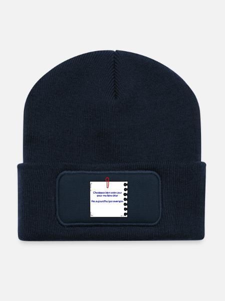 Don't piss me off - Recycled Patch Beanie - french navy