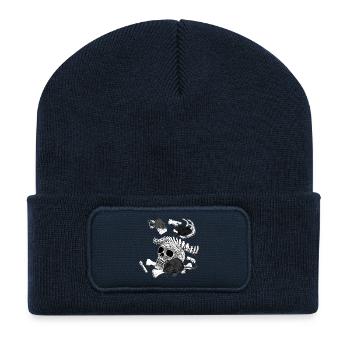 Menschenknochen, Ratte, geburtstagsgeschenk Mann - Recycelte Patch Beanie - French Navy - Vorne