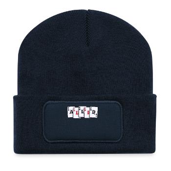 Jeux de cartes Jeux de hasard Casino Poker Jeux de hasard Poker - Beanie recyclé à patch - bleu marine - Devant
