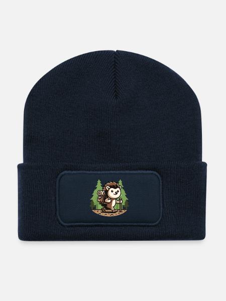Trail Trekker: The Hiking Hedgehog - Recycled Patch Beanie - french navy
