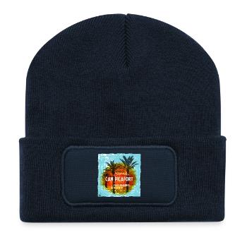 Can Picafort - Recycelte Patch Beanie - French Navy - Vorne