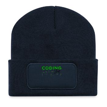 Coden Développeur Programmeur Développeur Web Dicton - Beanie recyclé à patch - bleu marine - Devant