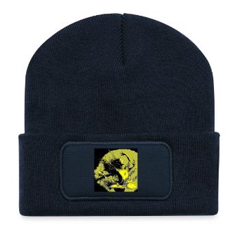 Neo-Expressionist Dance Bursting with Colors - Recycled Patch Beanie - french navy - Front