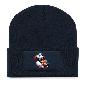 Papageitaucher - Recycelte Patch Beanie - French Navy - Vorne