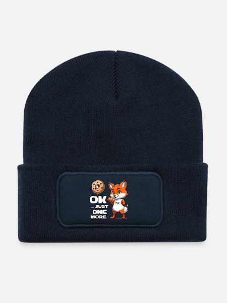 Foxy Cookie Quote - Recycelte Patch Beanie - French Navy