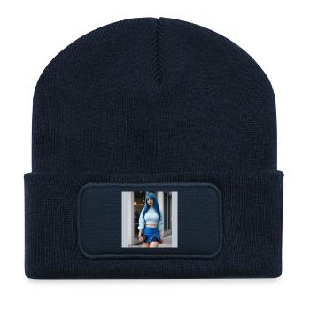 Blue with feminine style - Recycled Patch Beanie - french navy - Front
