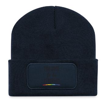 Mois de la fierté LGBT - Trop mignon pour être hétéro - Beanie recyclé à patch - bleu marine - Devant