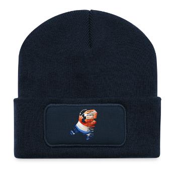 Map Netherlands with national colours - Recycled Patch Beanie - french navy - Front