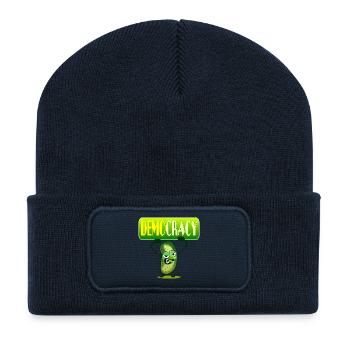 DÉMOCRATIE - CORNICHONS CONCOMBRE - Beanie recyclé à patch - bleu marine - Devant