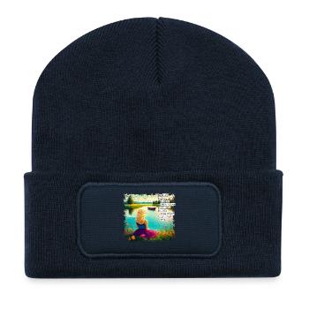 Was Du hast können viele haben... - Recycelte Patch Beanie - French Navy - Vorne