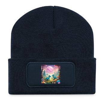 Dinosaur - Recycled Patch Beanie - french navy - Front