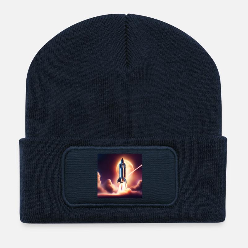 JensJensen - Recycelte Patch Beanie - French Navy