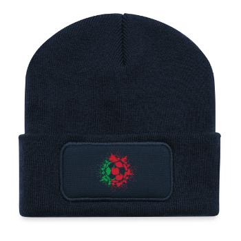 Portugal Fußball Explosion Fußballer Team icon - Recycelte Patch Beanie - French Navy - Vorne