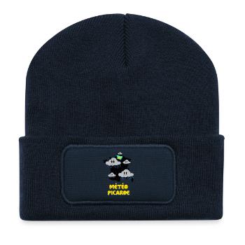 Wetter in der Picardie - Recycelte Patch Beanie - French Navy - Vorne