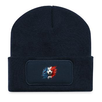 Viva French Football, Flag of France - Recycled Patch Beanie - french navy - Front