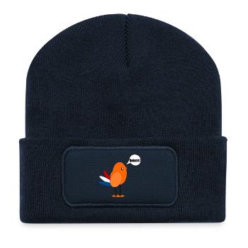MERCI HOLLANDE-NÉERLANDAISE - Beanie recyclé à patch - bleu marine - Devant