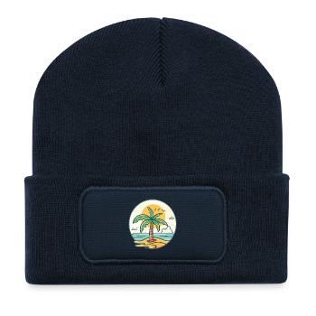 Sun Island Palm Magic - Recycled Patch Beanie - french navy - Front