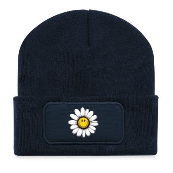 Gänseblümchen - Recycelte Patch Beanie - French Navy - Vorne