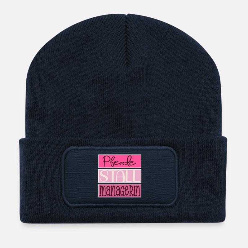 HOBBY REITEN PFERDESTALL MANAGERIN - Recycelte Patch Beanie - French Navy