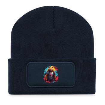 Cool Urban Bear - Recycled Patch Beanie - french navy - Front