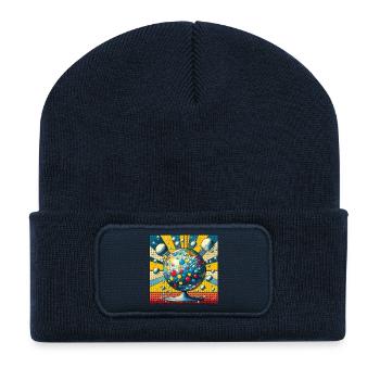Kugel 1 - Recycelte Patch Beanie - French Navy - Vorne