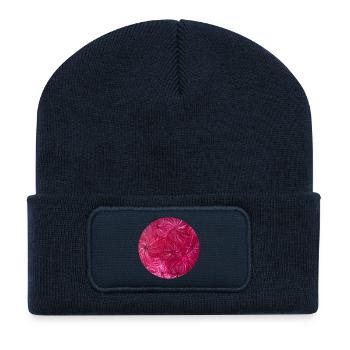 Peint à la main - peint à la main par Martina Eßer - Beanie recyclé à patch - bleu marine - Devant