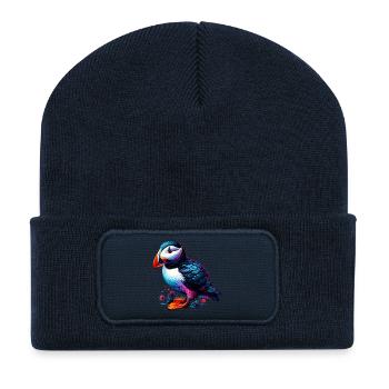 Papageitaucher - Recycelte Patch Beanie - French Navy - Vorne