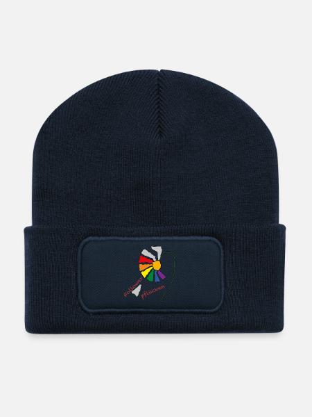 Blume der Liebe - Recycelte Patch Beanie - French Navy