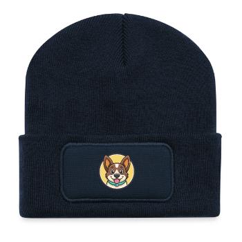 Mcnab Hund Rasse Cartoon Kawaii Clipart Tier Haustier - Recycelte Patch Beanie - French Navy - Vorne