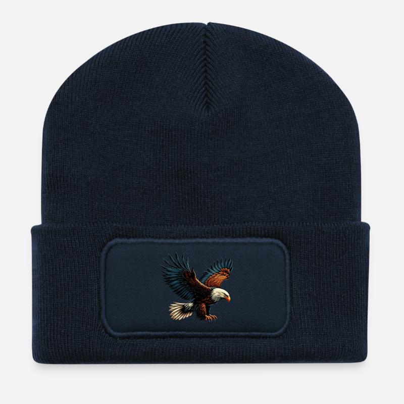 Aigle - Beanie recyclé à patch - bleu marine