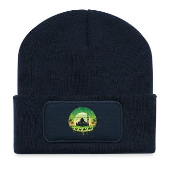 Marrakesch Moschee Kamele Design - Recycelte Patch Beanie - French Navy - Vorne