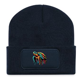 Turtle - Recycled Patch Beanie - french navy - Front