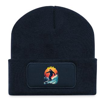 Chill Vibes, Ice Skating Adventure - Recycled Patch Beanie - french navy - Front