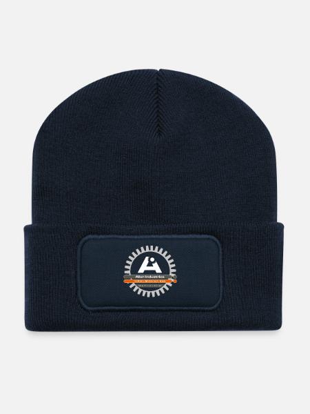 alien industries cog logo - Recycled Patch Beanie - french navy