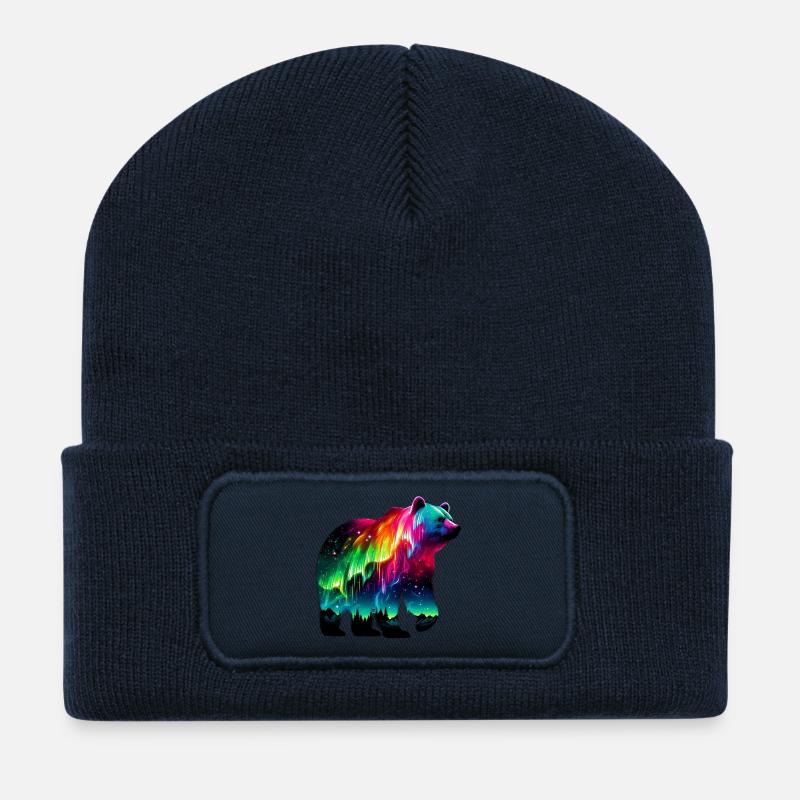 Bär - Recycelte Patch Beanie - French Navy