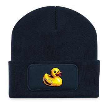 Caneton Canard Canard Canard - Beanie recyclé à patch - bleu marine - Devant